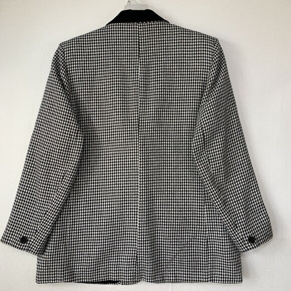 Vintage Dumas Blazer Jacket Women 14 Houndstooth Career Retro Lined Y2K USA Corp - Picture 2 of 14